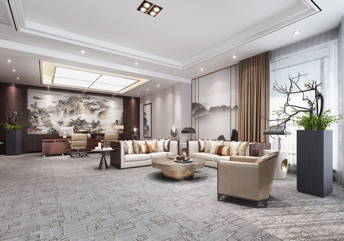 总经理办公室背景墙装饰效果图