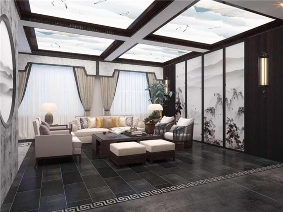 办公楼敞开式会客区设计