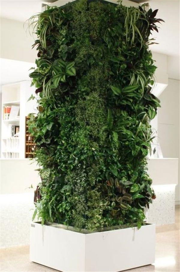 办公室里突兀的大柱子如何装饰设计