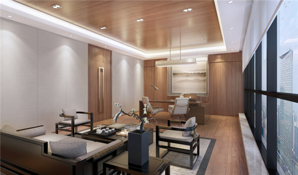 轻奢风董事长办公室装修