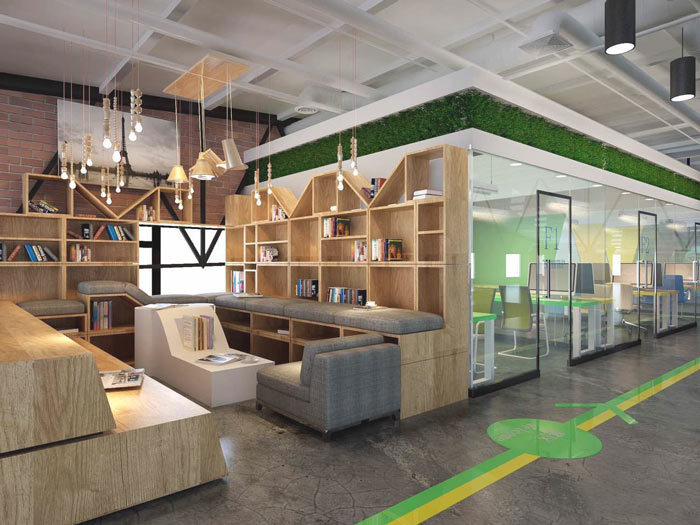 雨林景观办公室装修设计