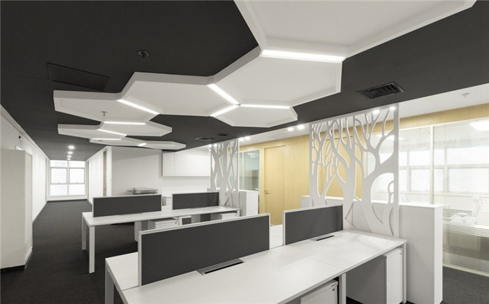 雅致灰色调办公室装潢