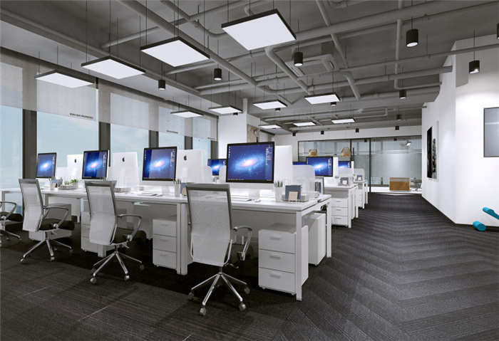 雅致灰色调办公室装潢